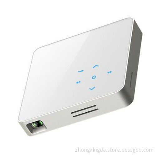 High lumen pocket projector for home entertainment, supports Wi-Fi/USB and touch control